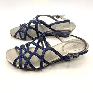 Bandolino Blue Sparkle Strappy Sandals size 8.5